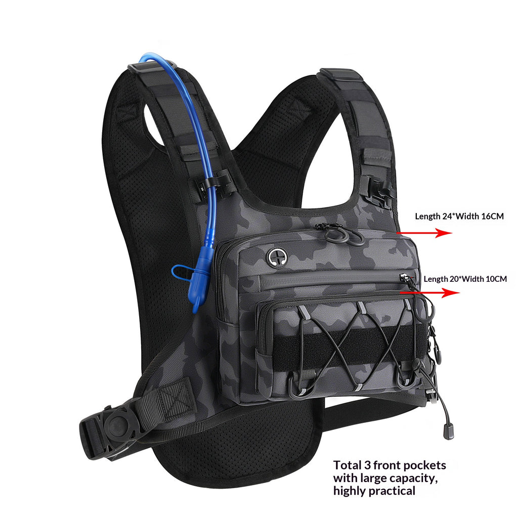 Borsa tattica da petto Oxford resistente all'acqua