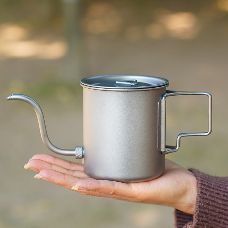 Set per Caffè e Tè in Titanio Puro per Escursioni in Zona Selvaggia