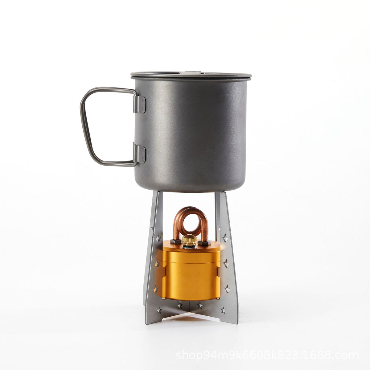 Mini Self-Pressurized Gasification Alcohol Camping Stove