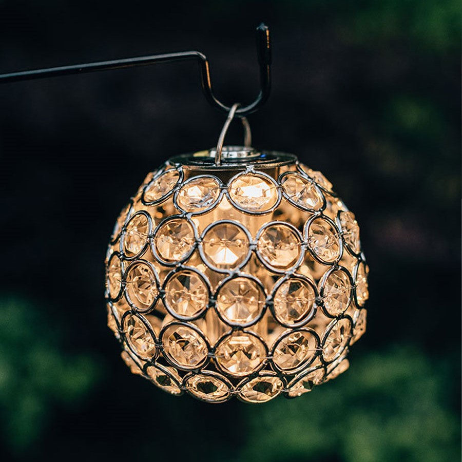 Ring-Linked Crystal Lantern Shade