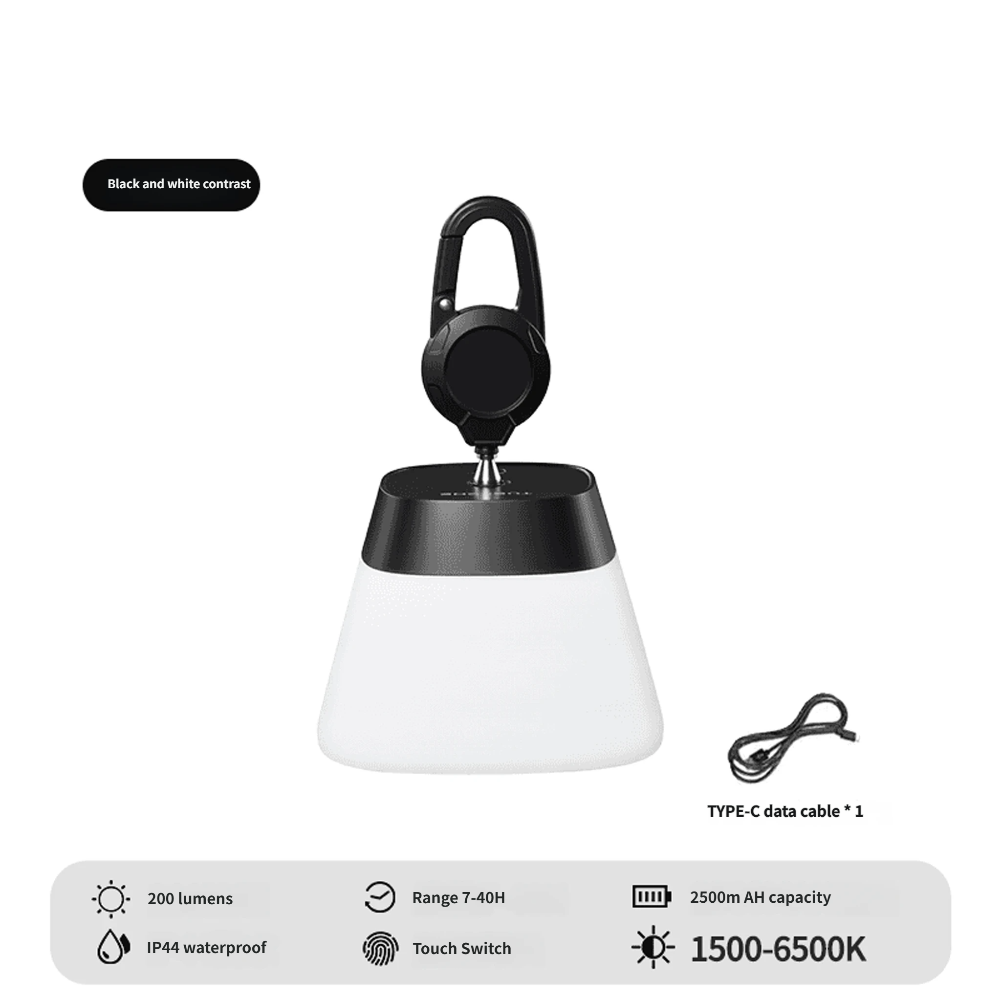Lanterna da campeggio magnetica 2-in-1, lampada appesa e da tavolo