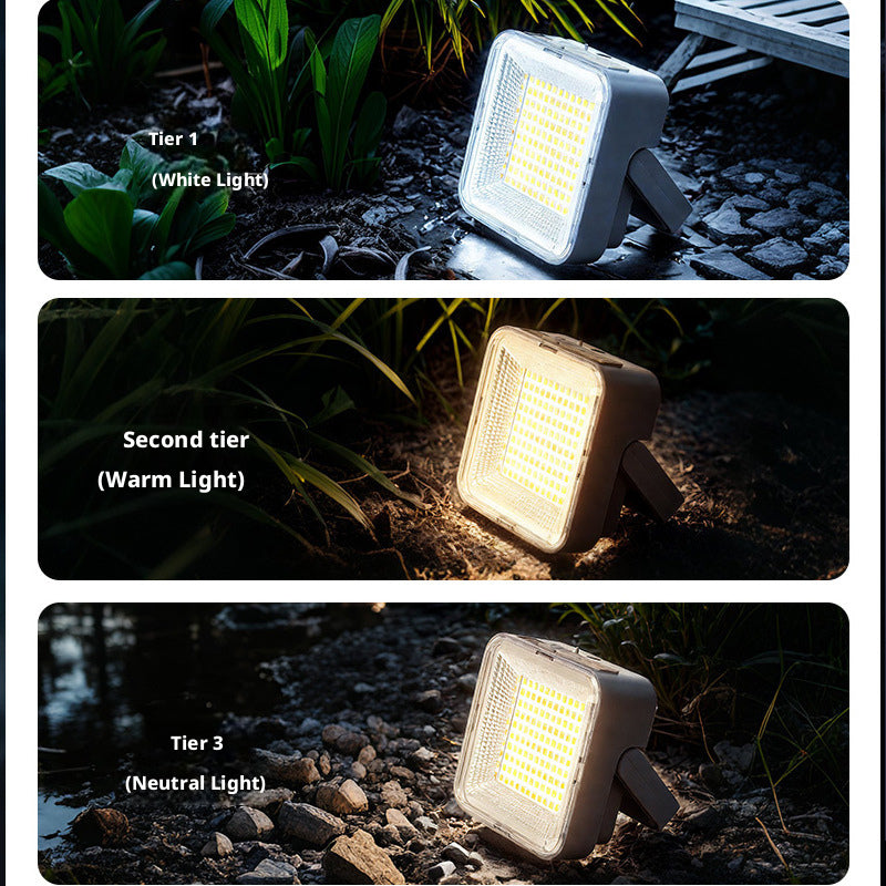 Portable Solar Camping Light with USB Charging