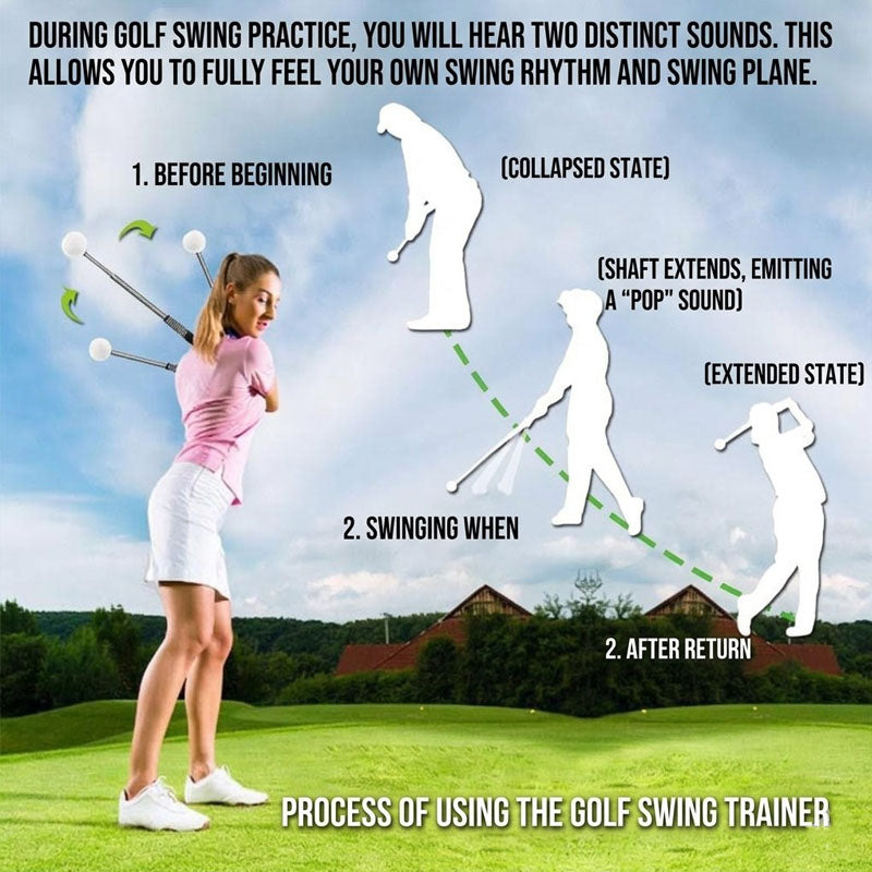 Aide d'entraînement au swing de golf rétractable