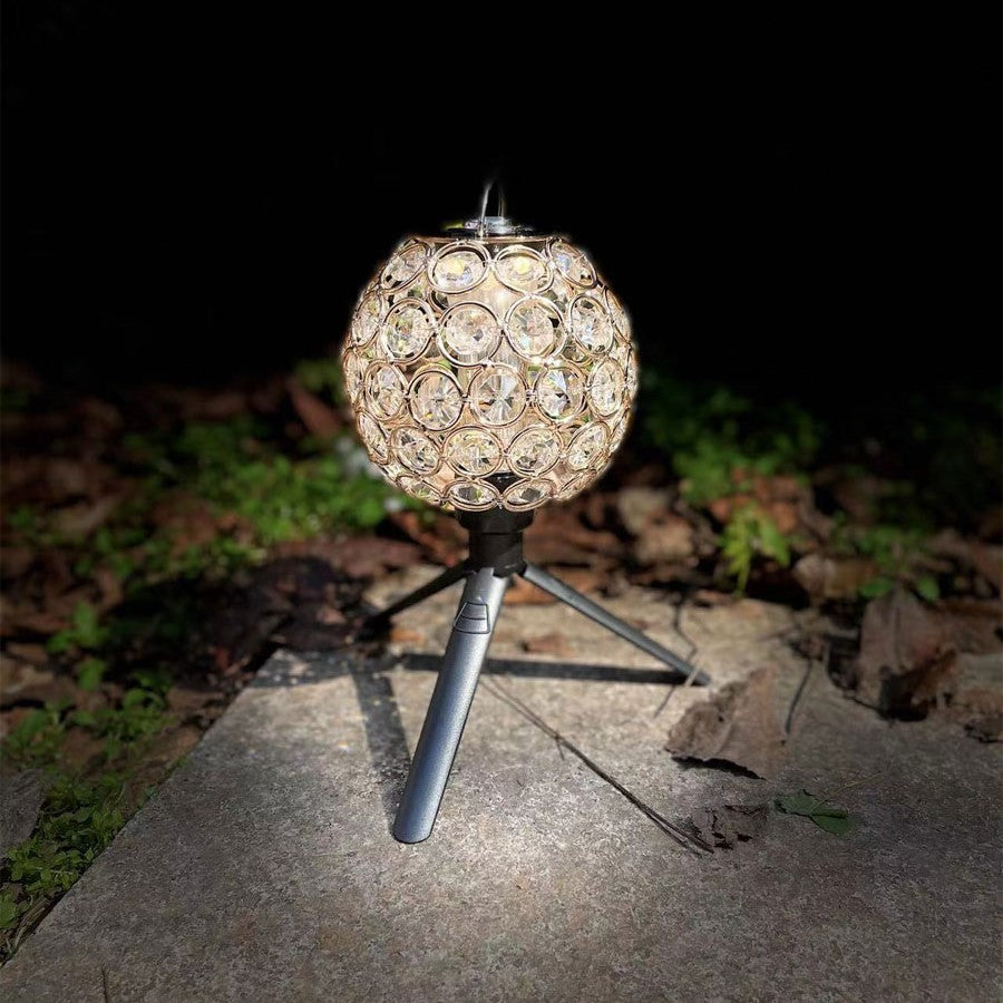 Ring-Linked Crystal Lantern Shade