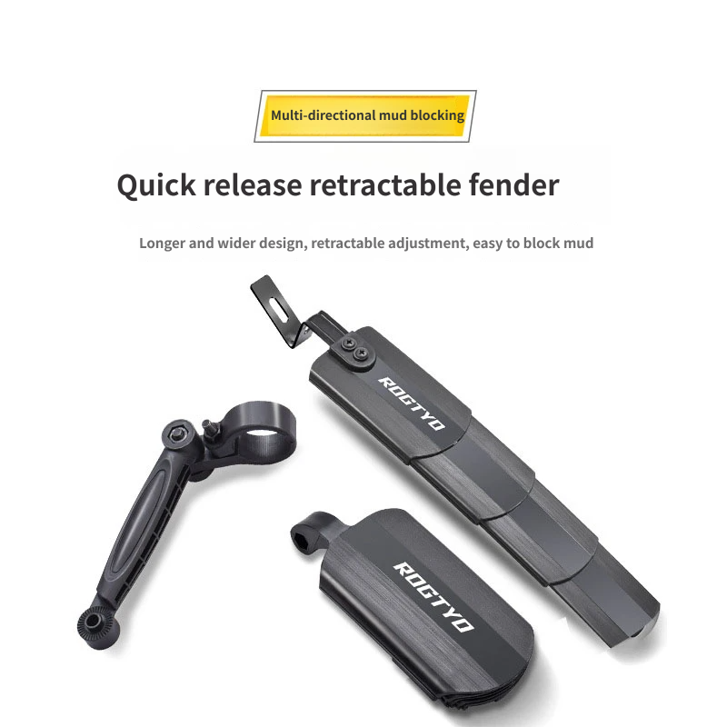 Adjustable, Telescopic, and Foldable Bicycle Mudguards (Pair)