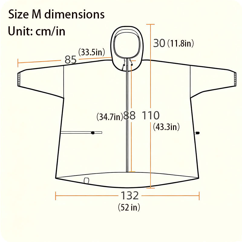 210T Backpack Rain Poncho For Hiking Camping