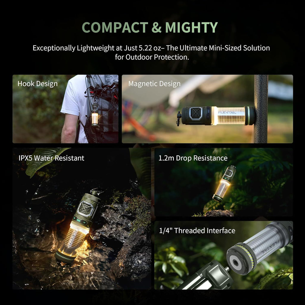 A mini camping mosquito-repellent lamp that can double as a power bank