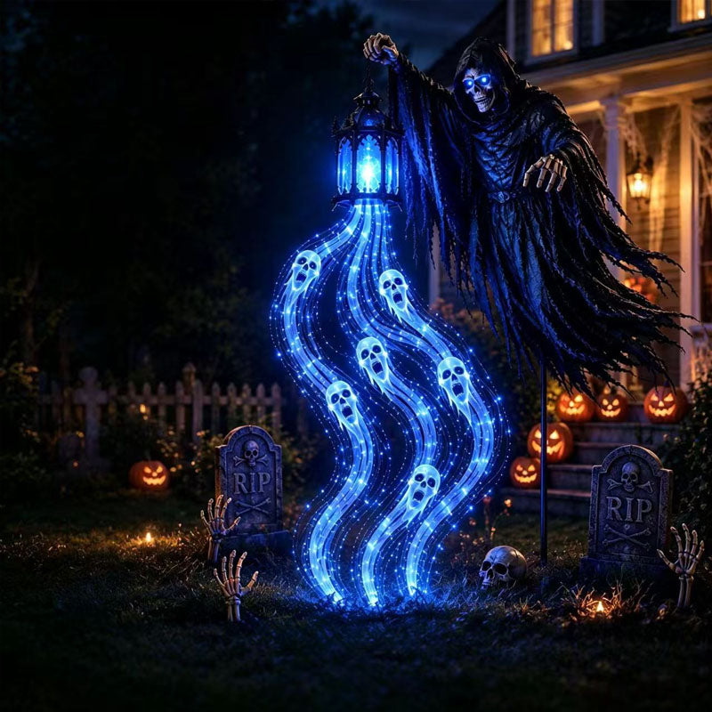 Solar Halloween Ghost Yard Stake Light