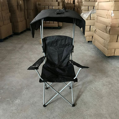 Foldable Camping Chair with Sun Canopy