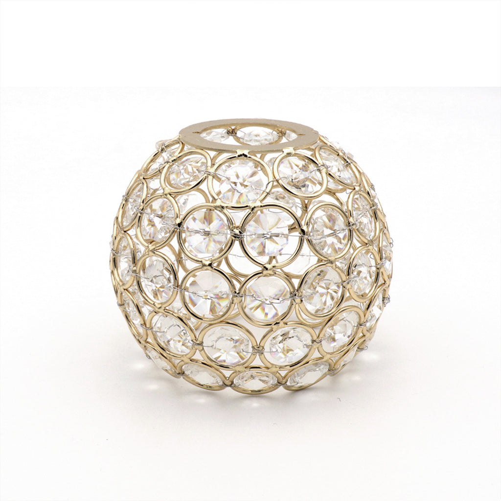 Metal Frame Crystal Globe Lampshade