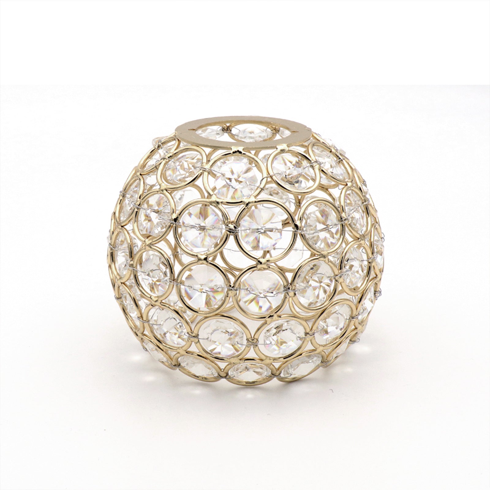 Metal Frame Crystal Globe Lampshade