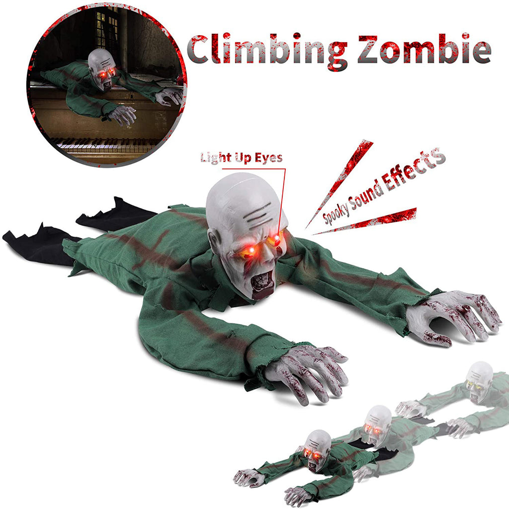 Halloween Animated Climbing Zombie Prop