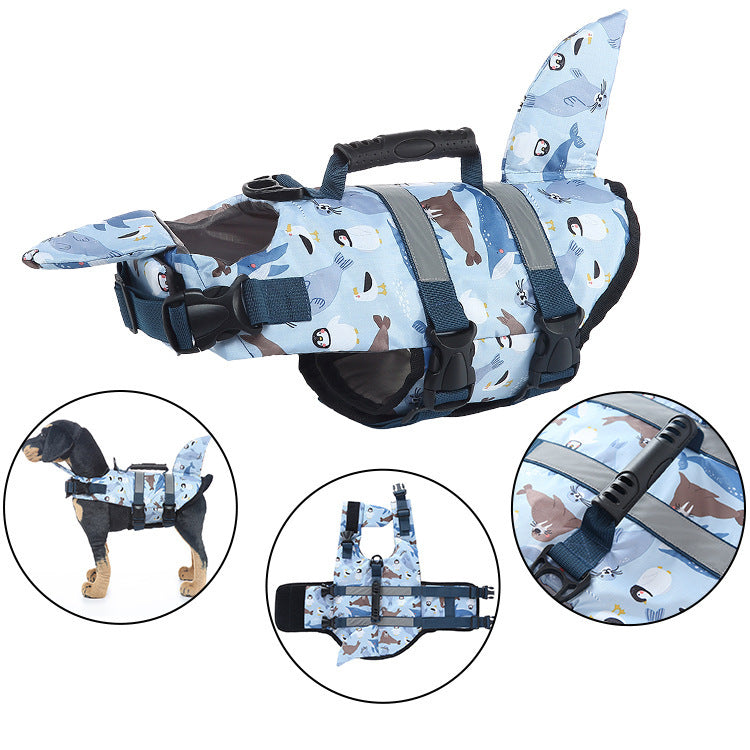 Clownfish Dog Life Jacket Reflective Swim Vest