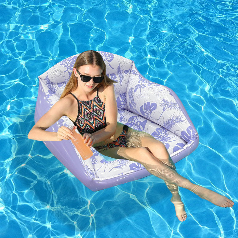 Sdraio Gonfiabile per Piscina Tipo Sofa con Seduta in Maglia