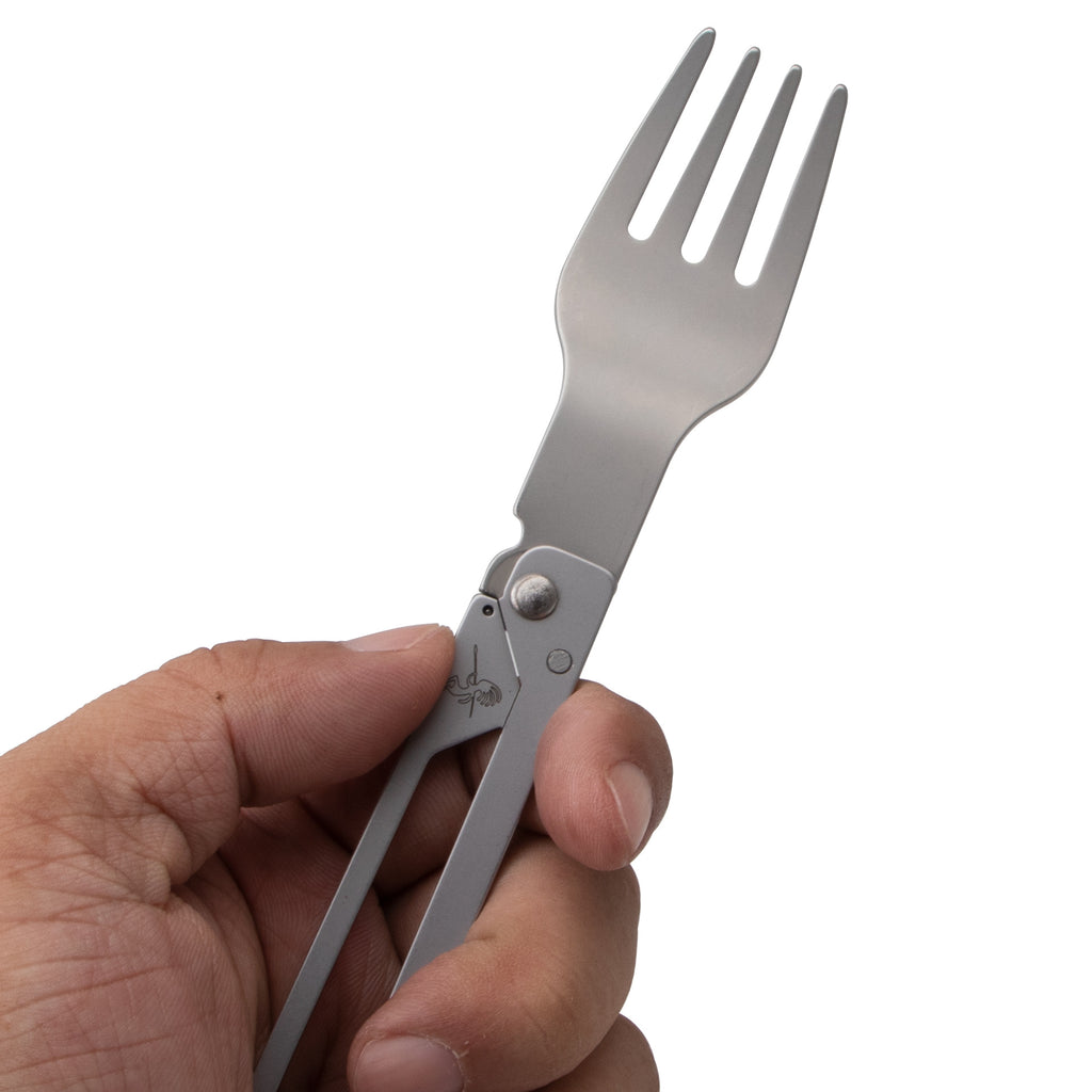 Set di 2 pezzi di posate pieghevoli (Forchetta e Cucchiaio)