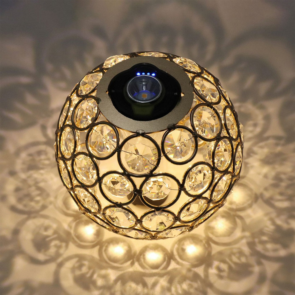 Ring-Linked Crystal Lantern Shade