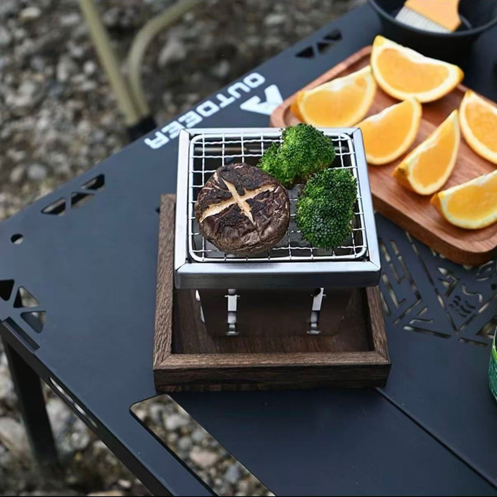 Mini Stufa da Campeggio Pieghevole | Griglia Portatile per BBQ e Tè