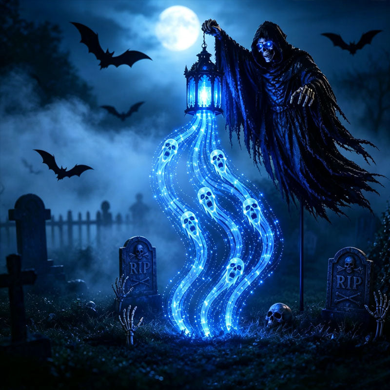 Solar Halloween Ghost Yard Stake Light
