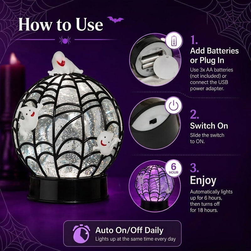 Halloween Glitter Crystal Globe Light