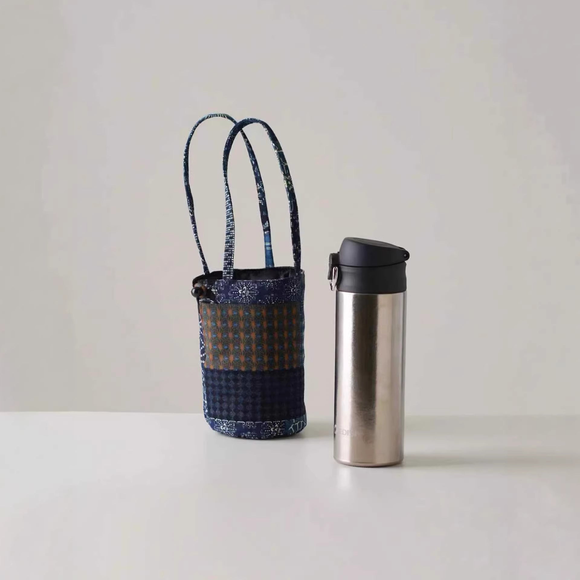 Borsa da trasporto per borraccia in stoffa vintage