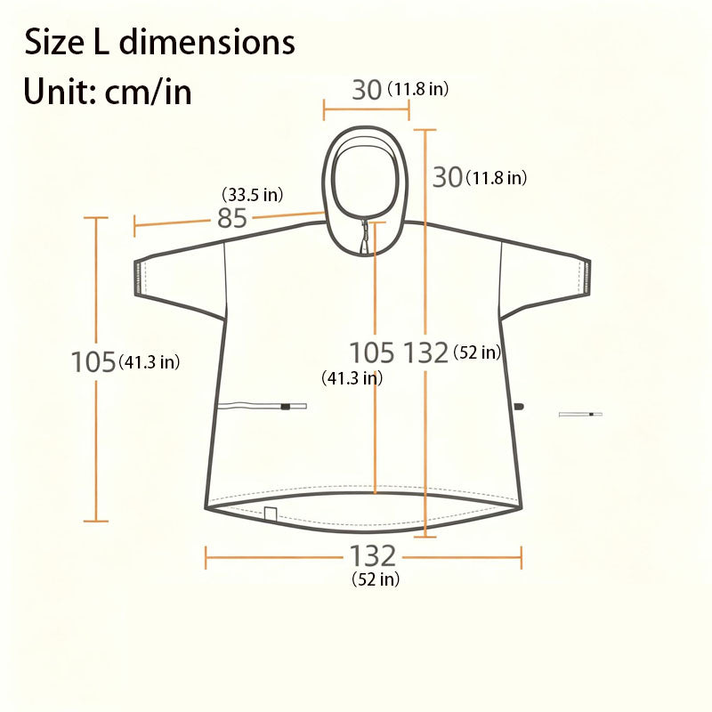 210T Backpack Rain Poncho For Hiking Camping