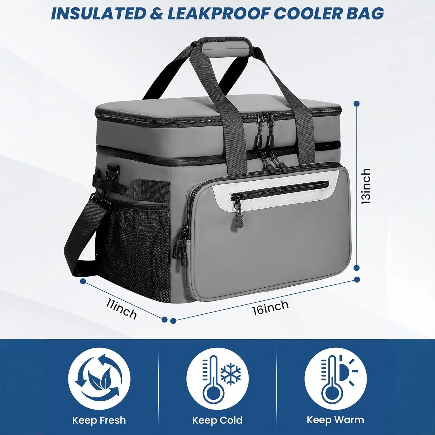 Large Insulated Lunch Cooler Bag