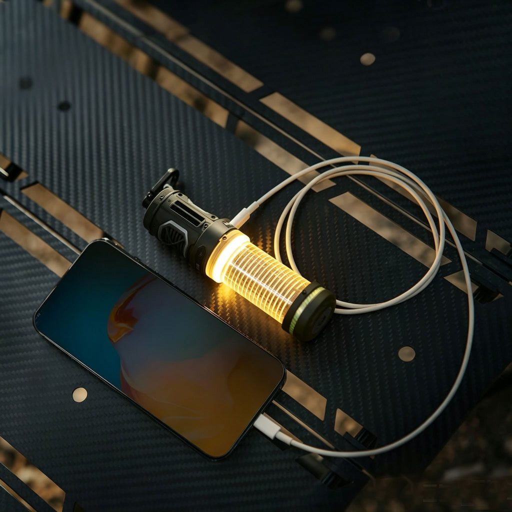 A mini camping mosquito-repellent lamp that can double as a power bank