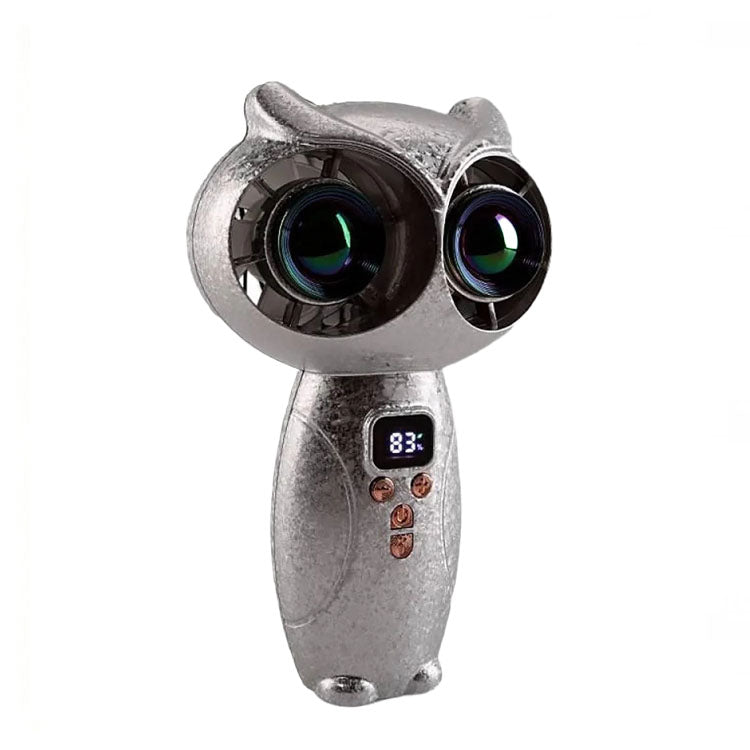 Owl-Shaped Dual-Turbine Handheld Fan