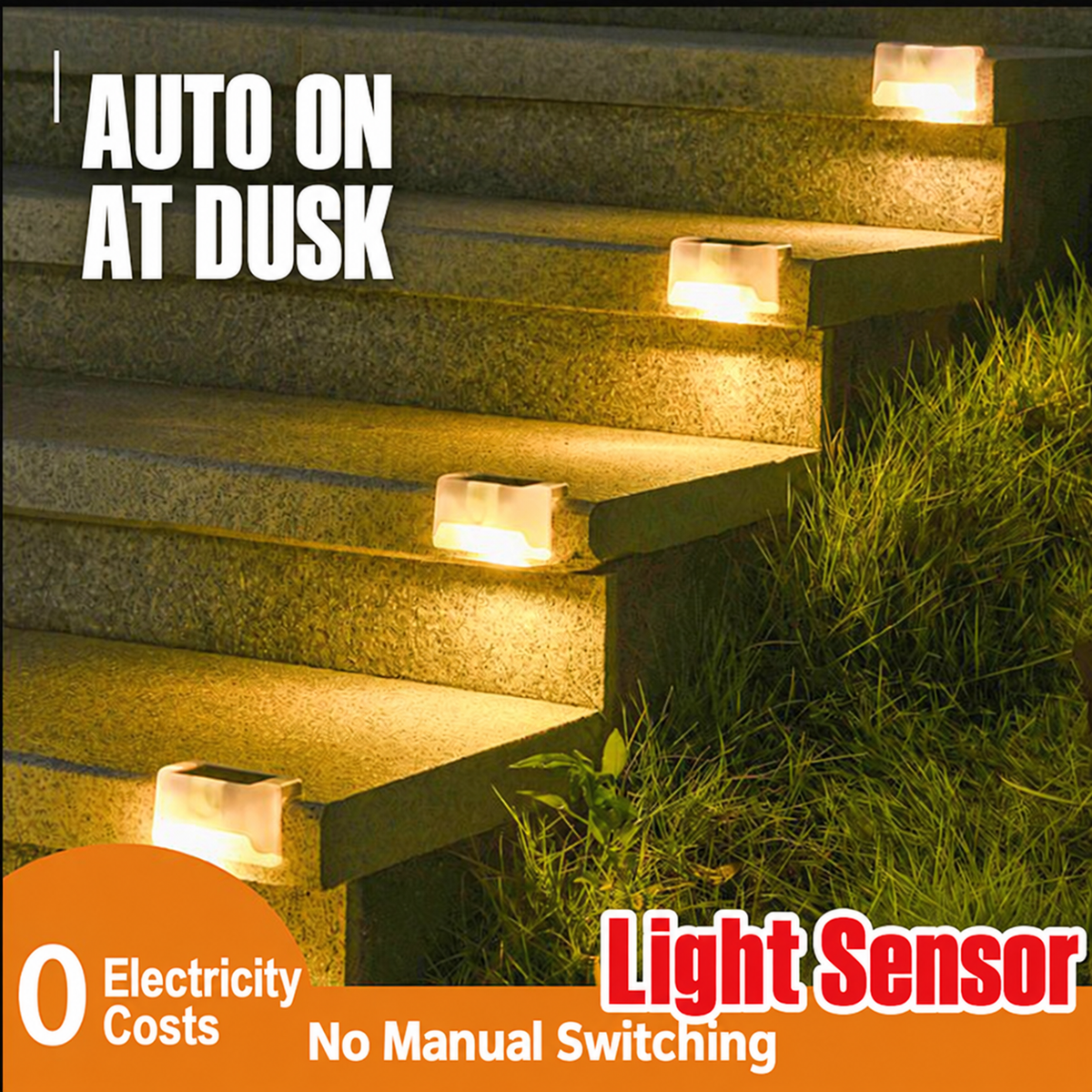 Solar Step Lights for Outdoor Stairs