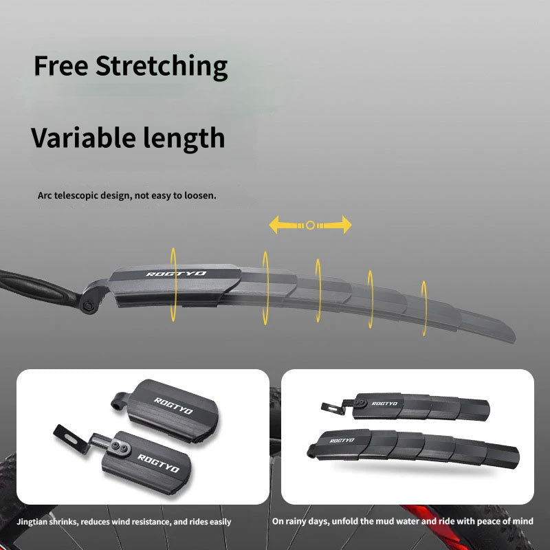 Adjustable, Telescopic, and Foldable Bicycle Mudguards (Pair)
