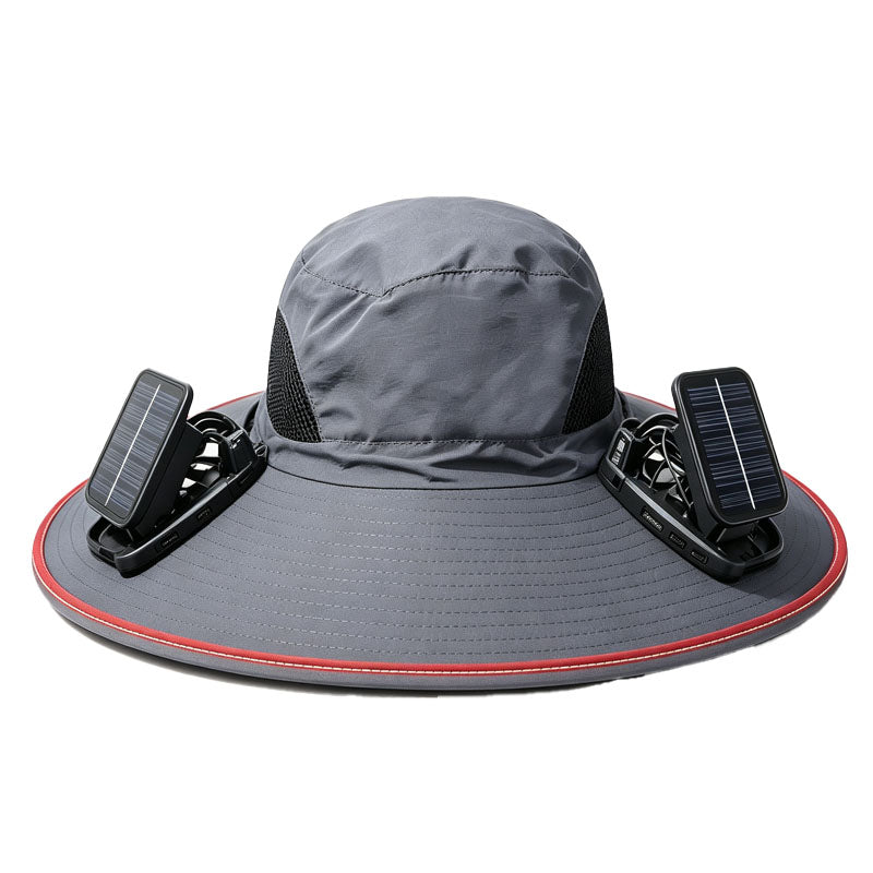 Solar Fan Wide Brim Sun Hat