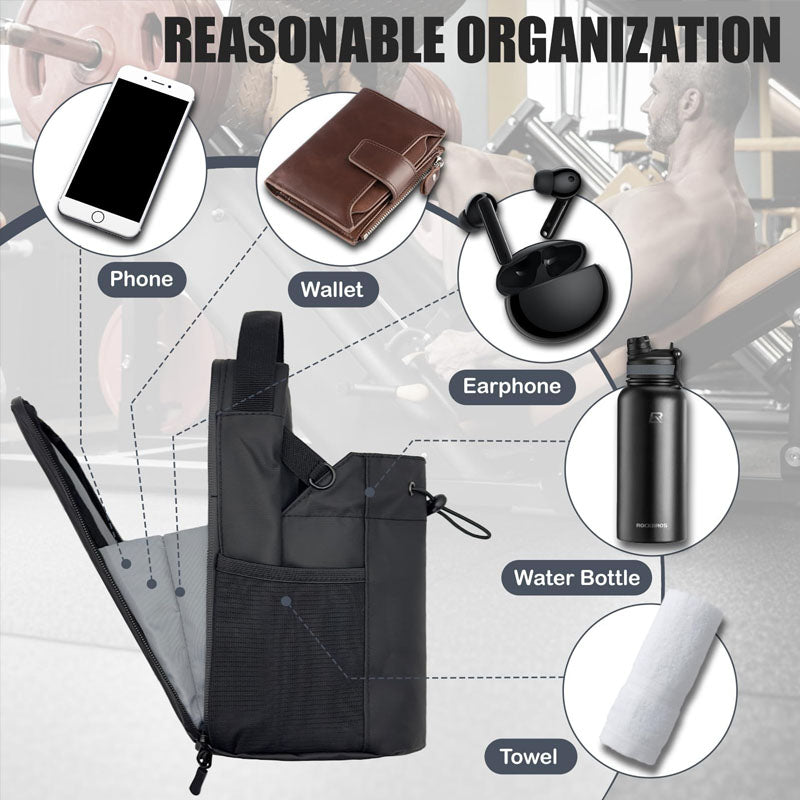 Borsa a tracolla con supporto magnetico per borraccia da palestra