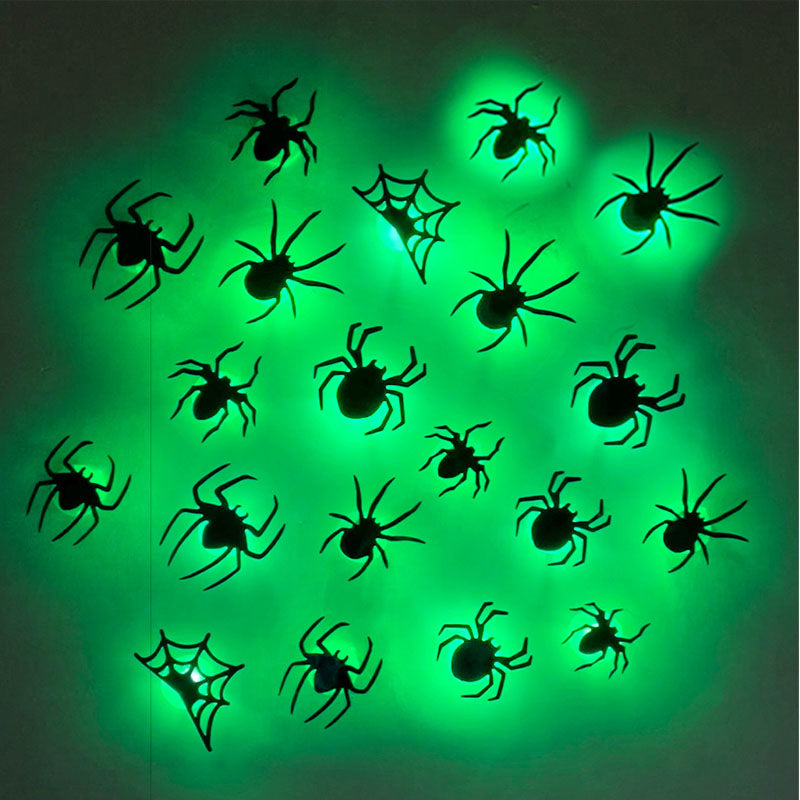 Adesivi murali a LED luminosi con pipistrelli 3D per Halloween