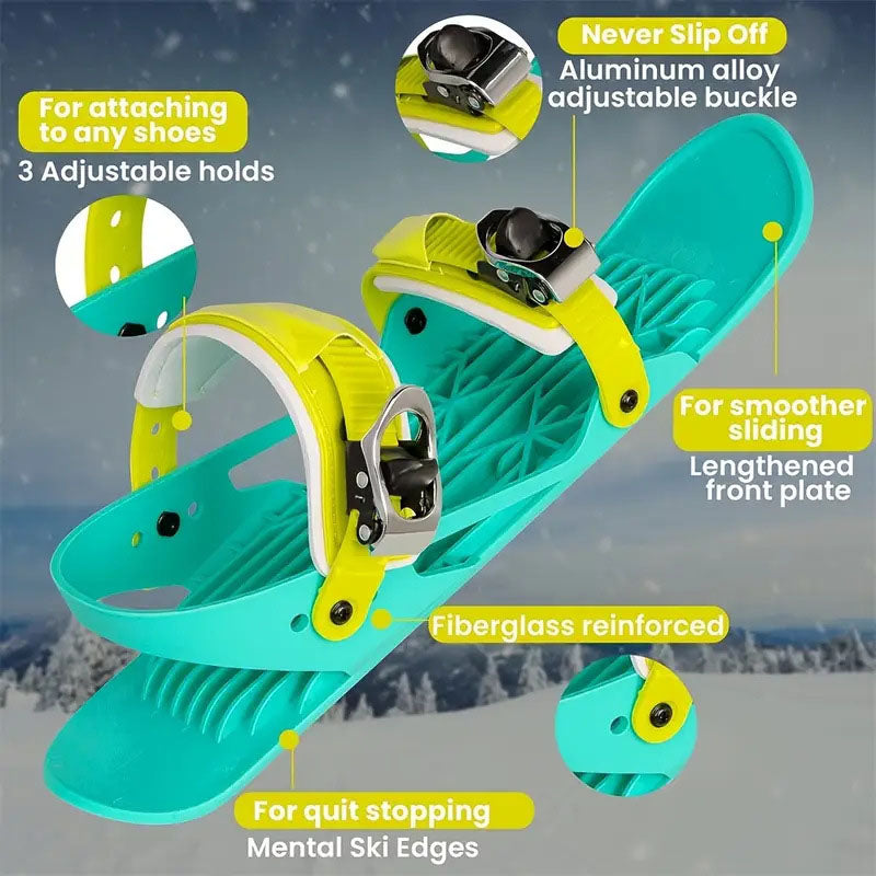 Mini Ski Skates Snowboard For Shoes