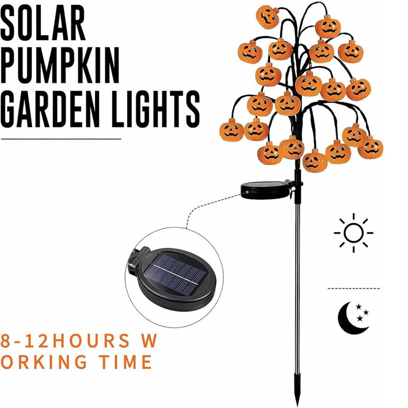 Solar Pumpkin Stake Light for Halloween Decor
