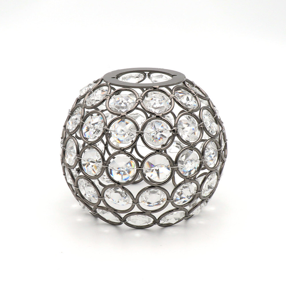 Metal Frame Crystal Globe Lampshade