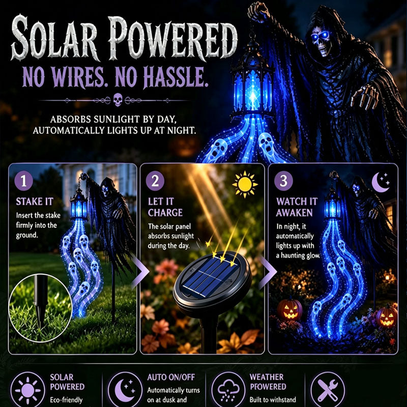 Solar Halloween Ghost Yard Stake Light