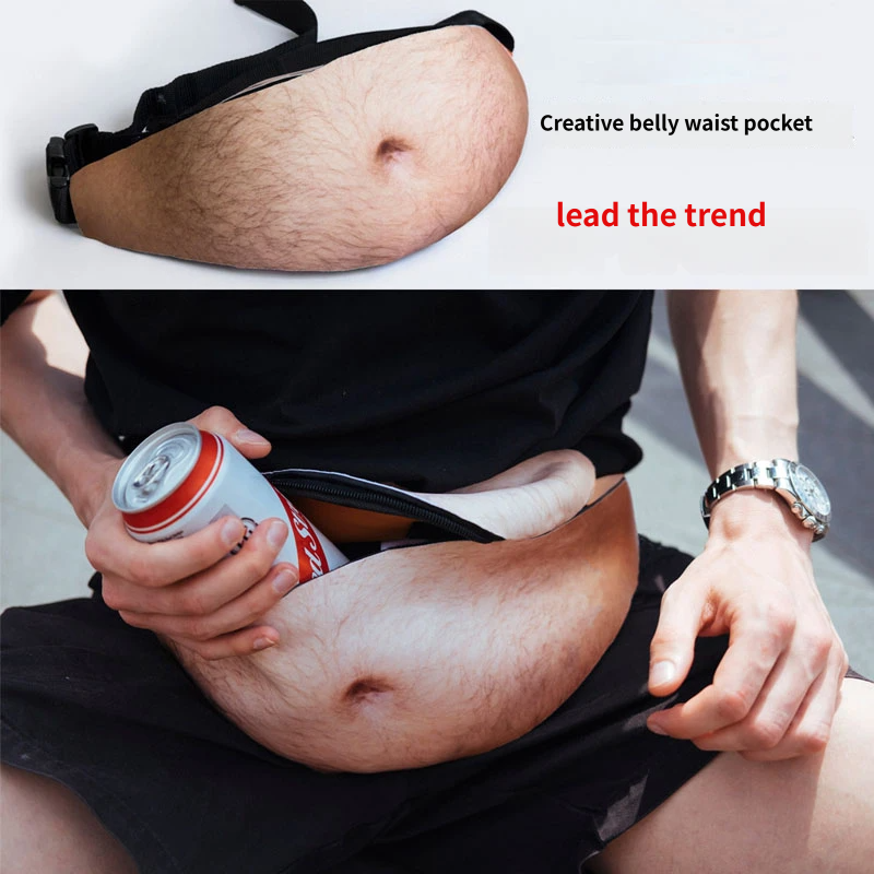 Marsupio divertente con finto ventre