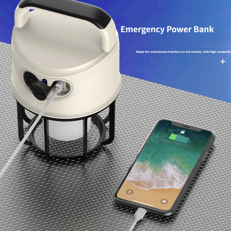 Rechargeable Camping Lantern with Power Bank Function