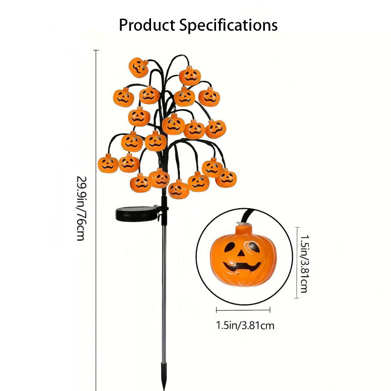 Solar Pumpkin Stake Light for Halloween Decor