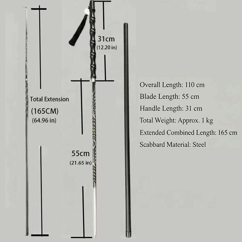 Multifunctional metal trekking pole