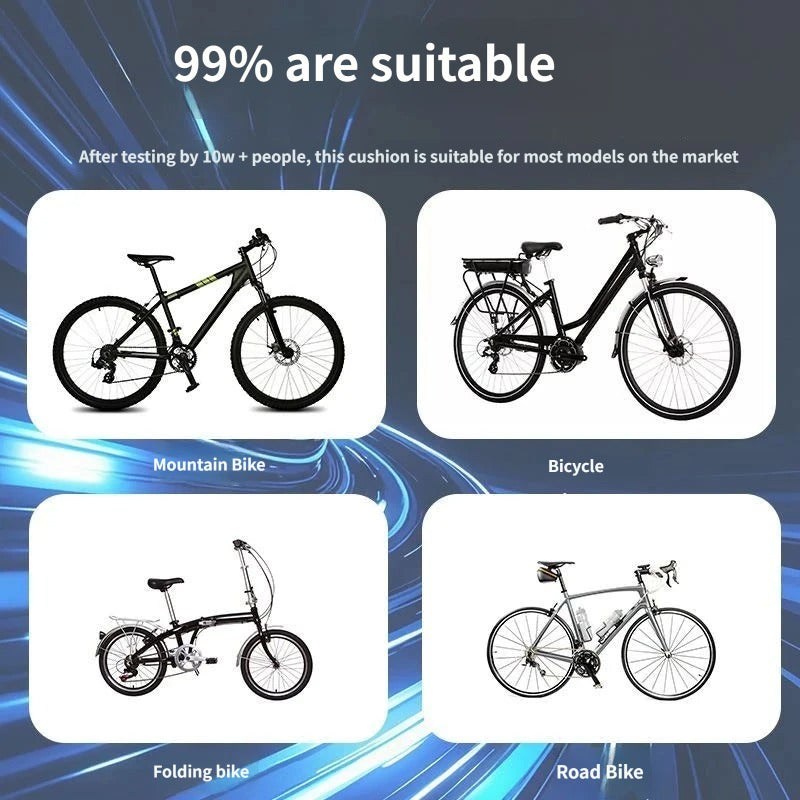 Wide Thick Bicycle Saddle With Dual Shock Absorption