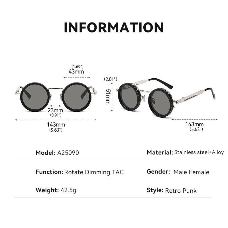 Retro Adjustable ND Dimming Sunglasses