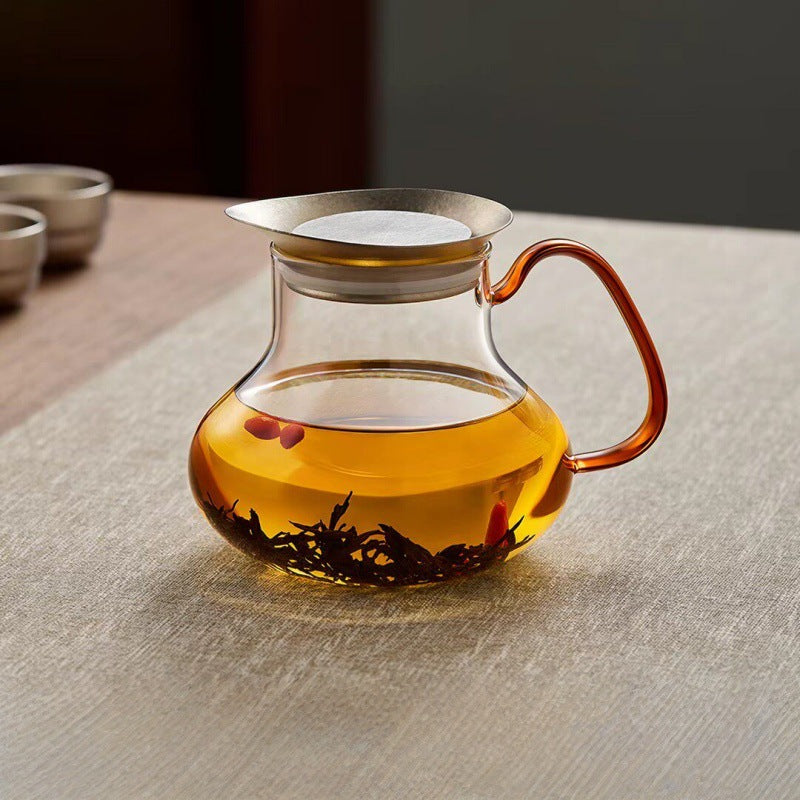600ml Borosilicate Glass Teapot With Titanium Strainer