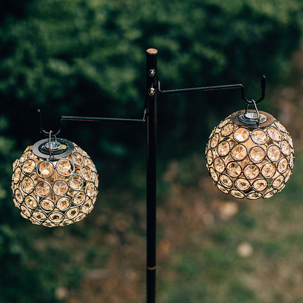 Ring-Linked Crystal Lantern Shade