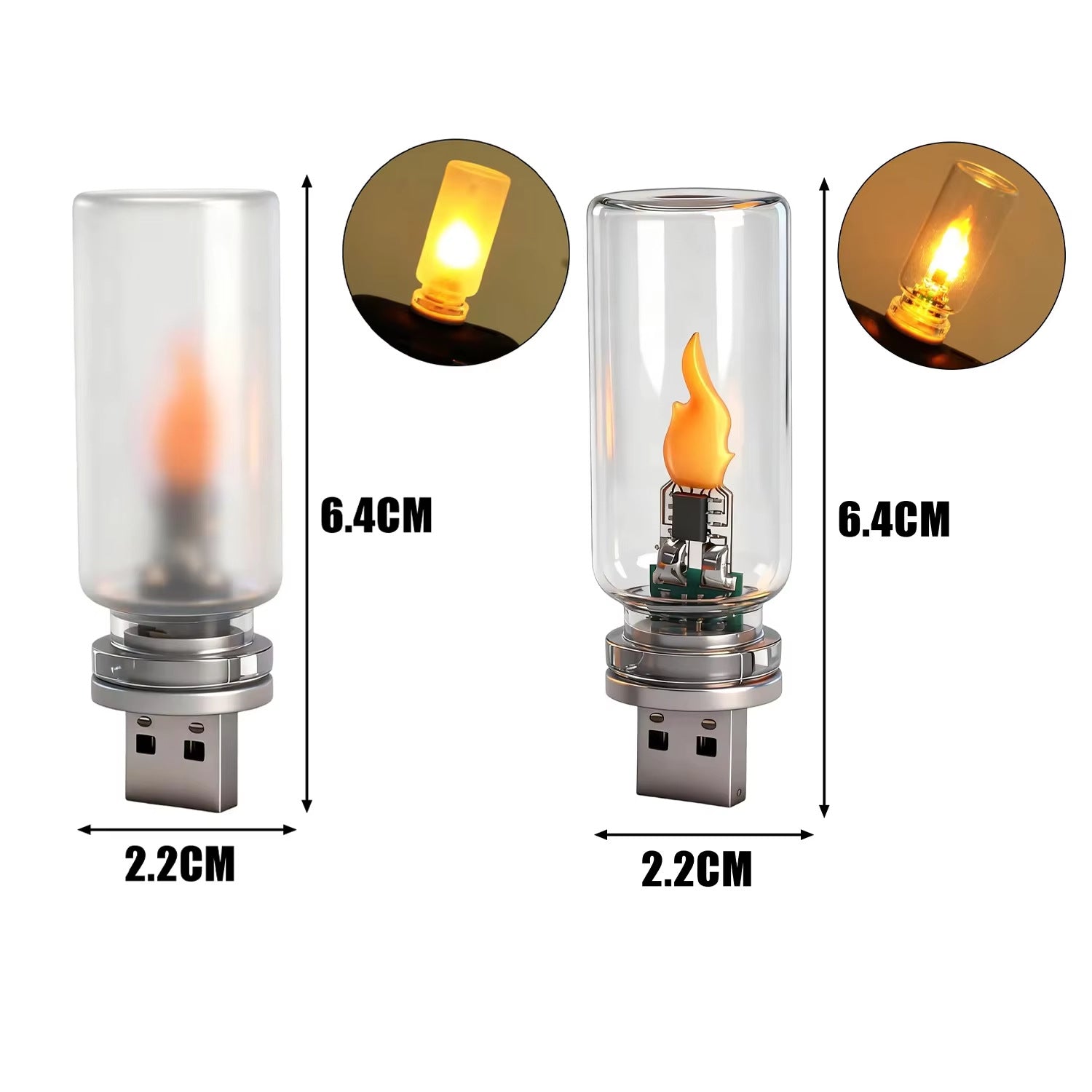 USB Flame Atmosphere Light
