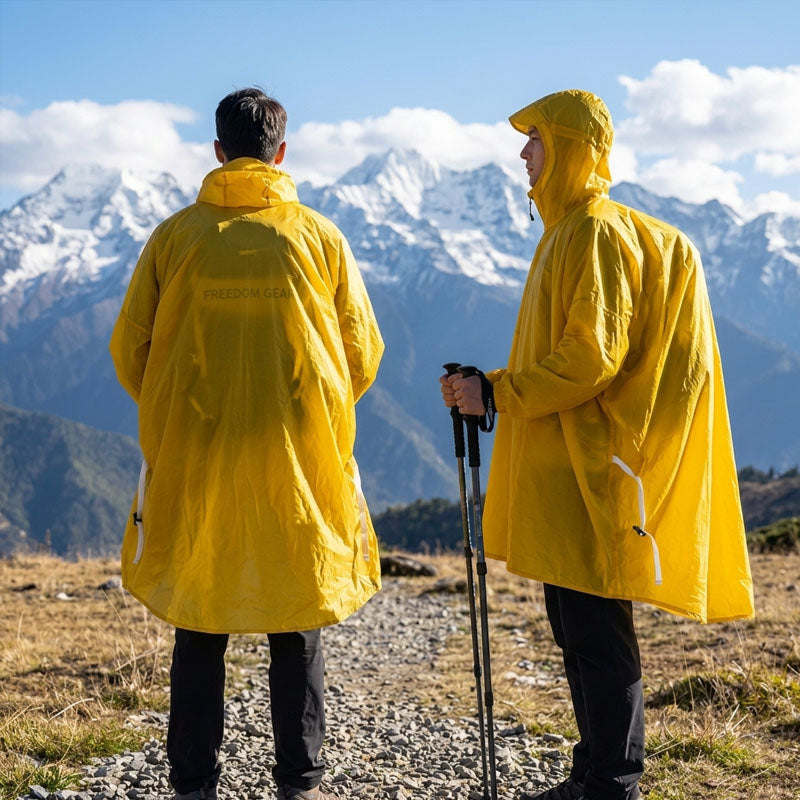 210T Backpack Rain Poncho For Hiking Camping