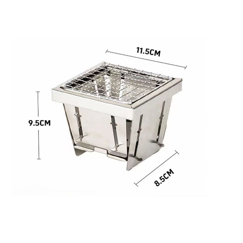 Mini Stufa da Campeggio Pieghevole | Griglia Portatile per BBQ e Tè