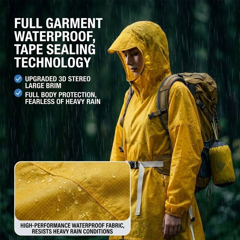 210T Backpack Rain Poncho For Hiking Camping