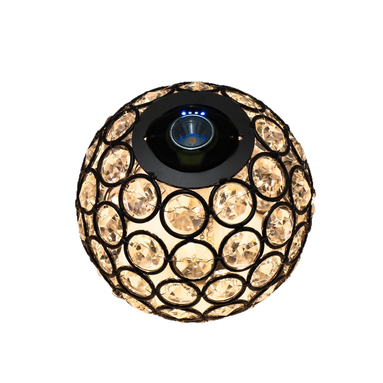 Metal Frame Crystal Globe Lampshade